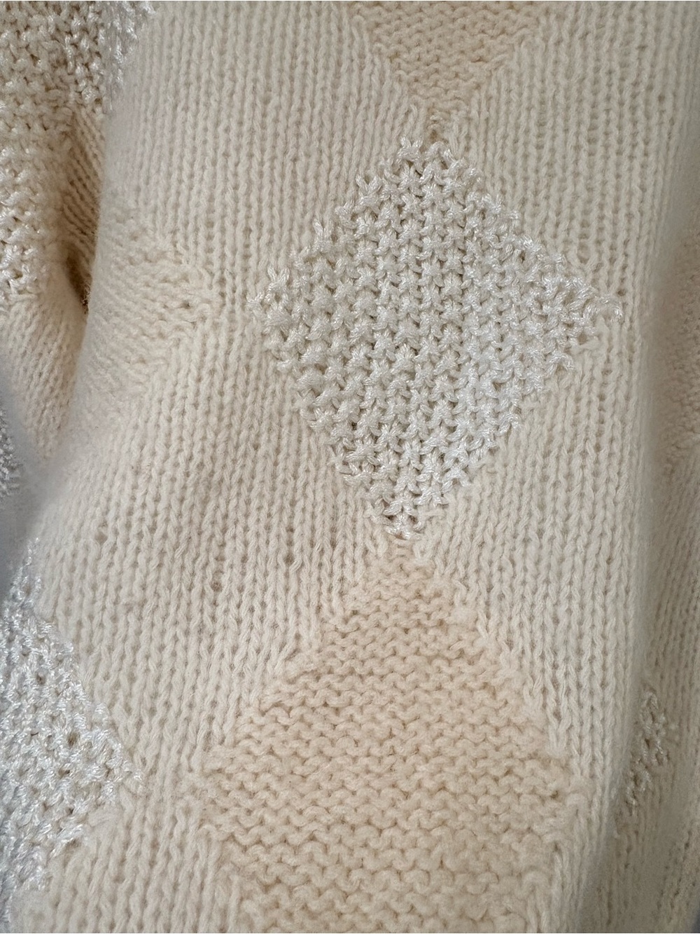 P.G.E. Lambswool & Angora Rabbit Hair Blend Diamond Knit Sweater | S - Picture 6 of 13